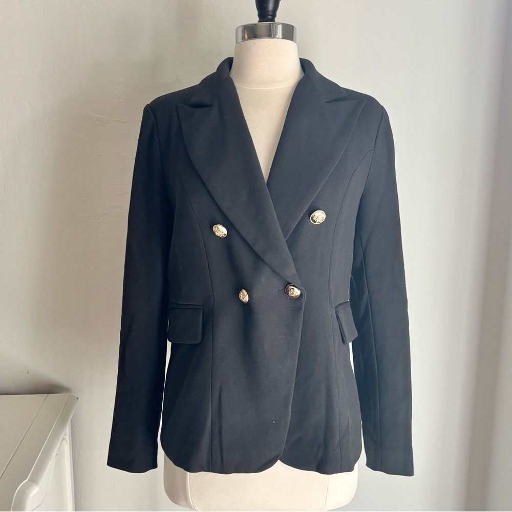 Lioness Palermo Blazer Button Front in Black, Sz Medium